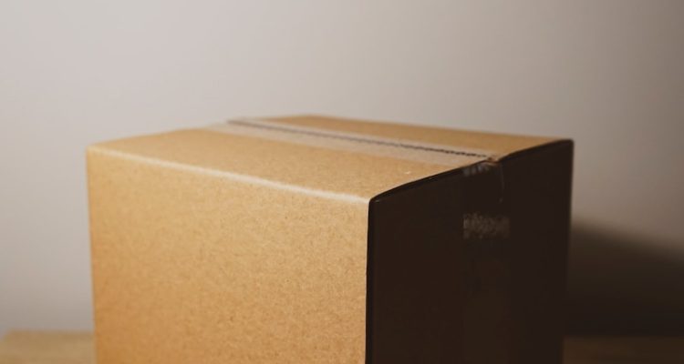 shallow focus photo of brown cardboard box